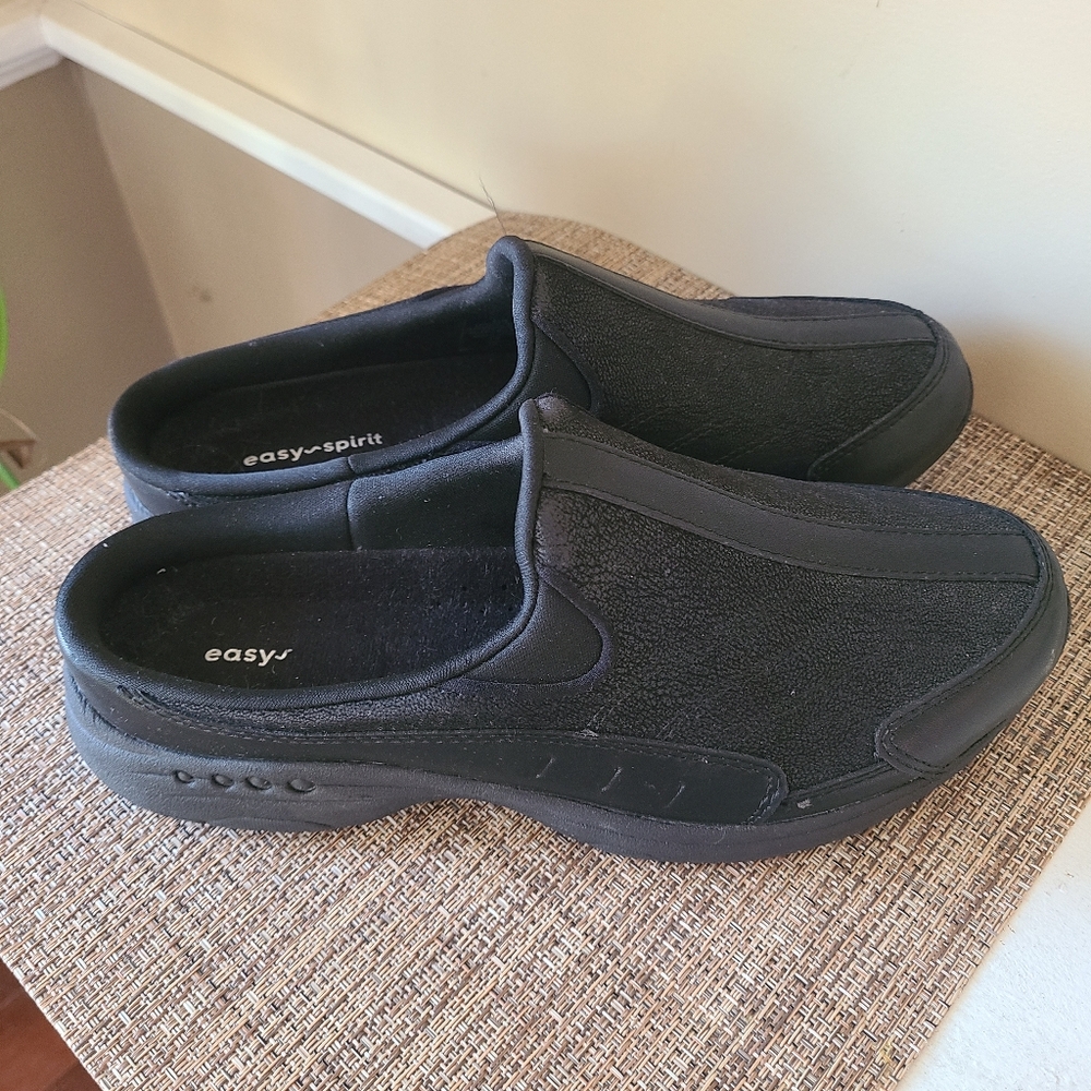 Easy Spirit Black Slip Ons